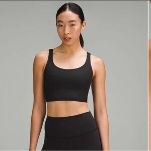 Lululemon Energy Ribbed Longline Bra Medium Support, B–D Cups - Black - Size 8